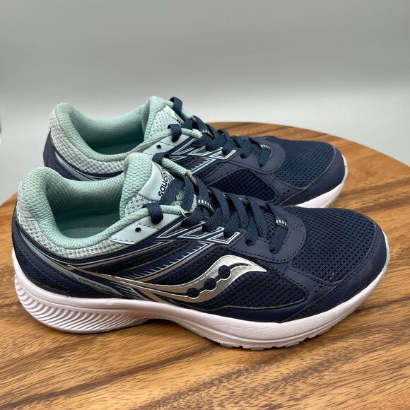 Saucony Cohesion 14 Shoes Womens Size 7 Blue Running Athletic Sneakers Walking - Picture 1 of 8